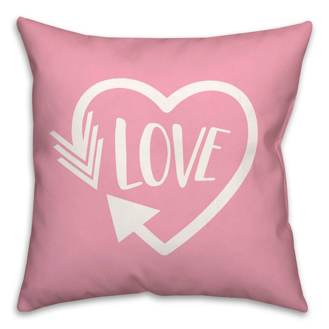 Love Heart Arrow Throw Pillow